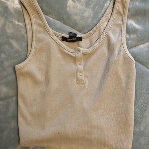 Forever 21 green button mini top